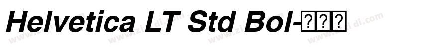 Helvetica LT Std Bol字体转换